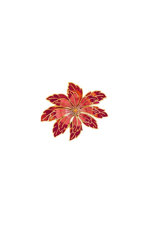 1980s Vintage Lotus Flower Brooch