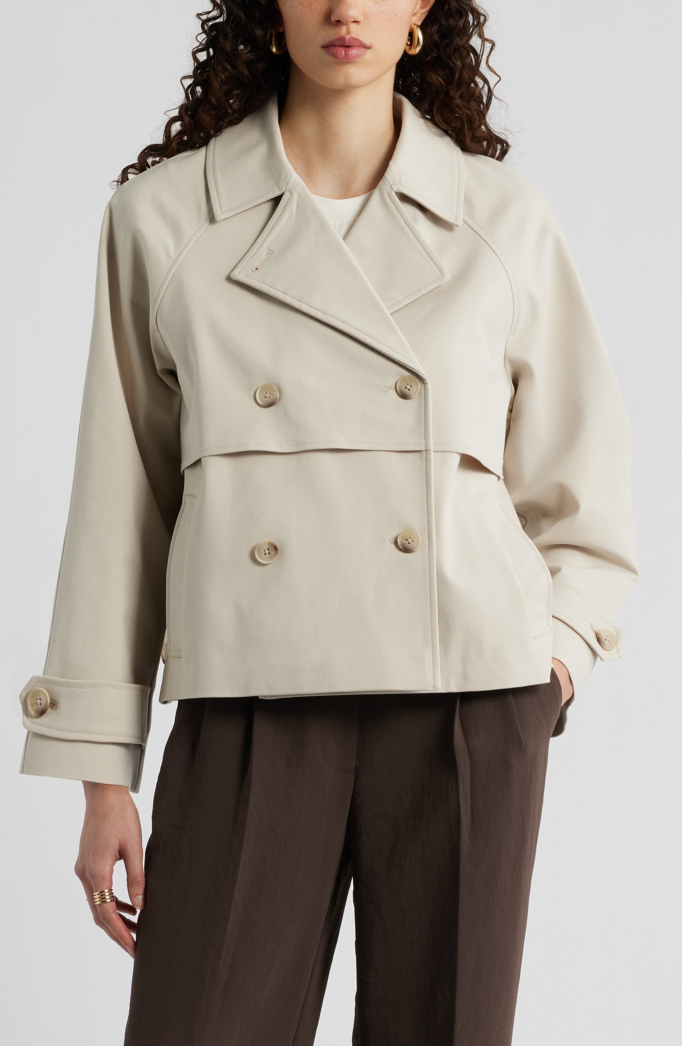 Stretch Cotton Trench Coat - image 3