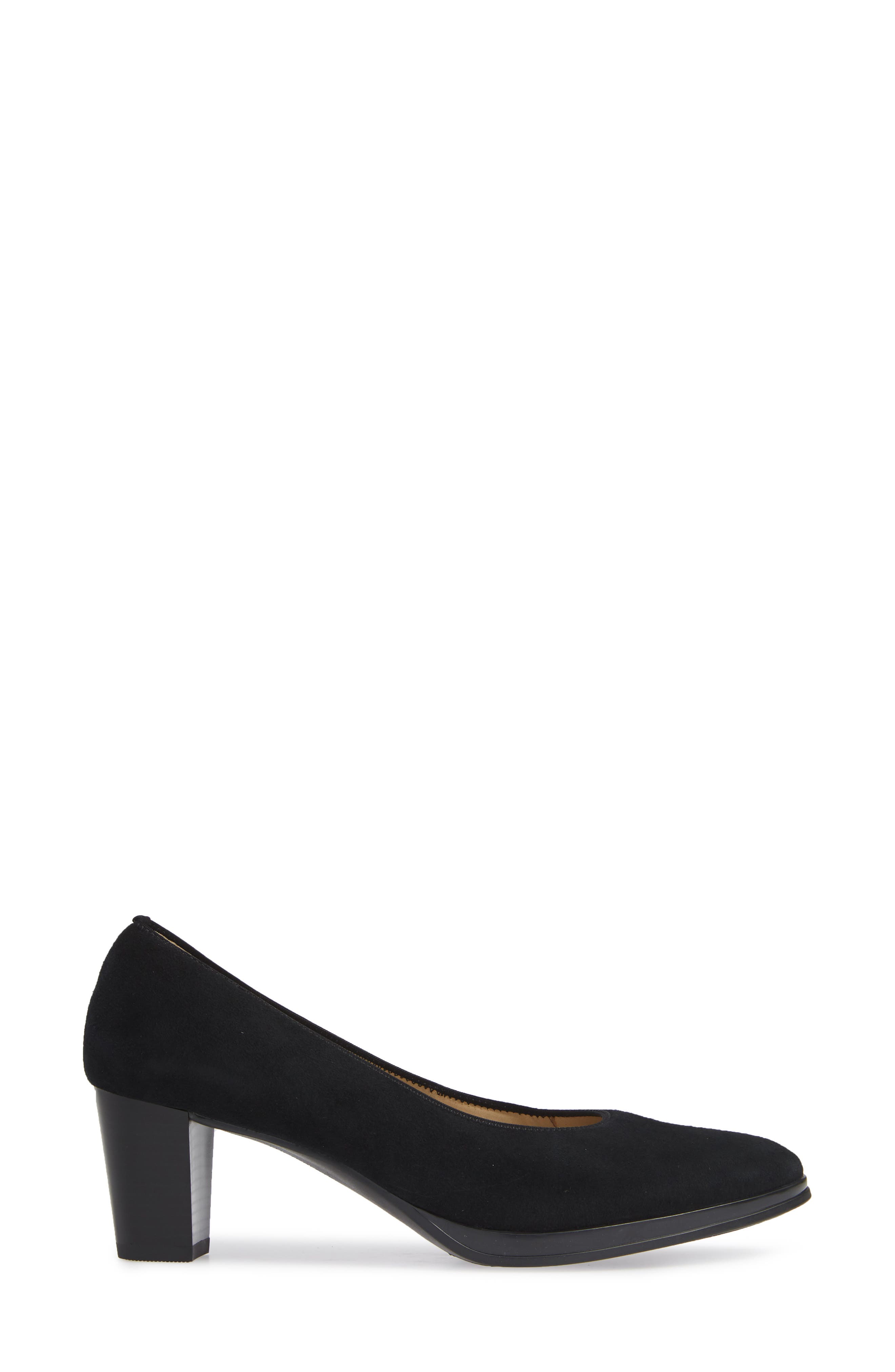 ara Ophelia Pump, Alternate, color, Black/ Black Suede