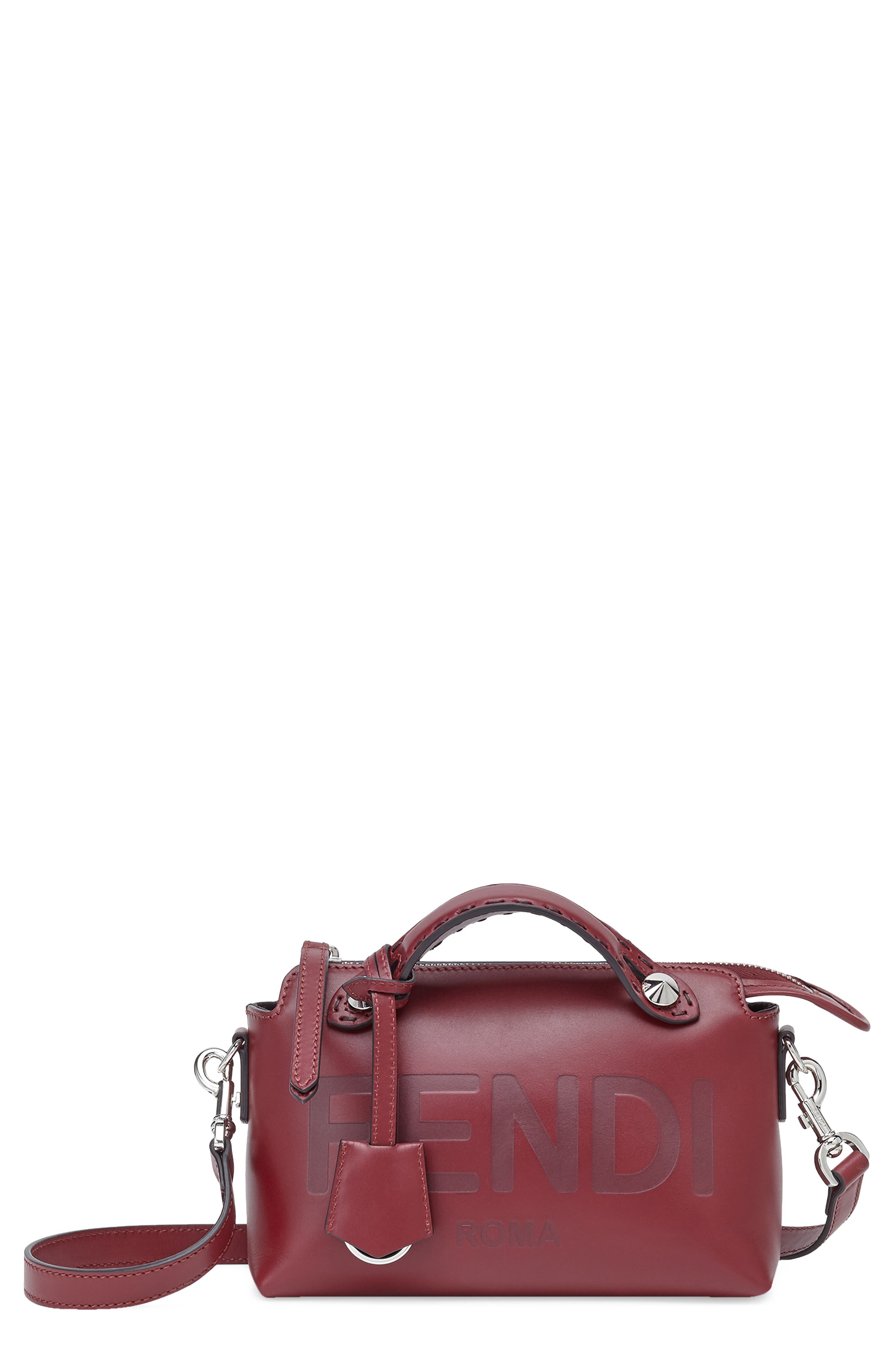 Fendi Mini By the Way Leather Crossbody Bag, Main, color, 