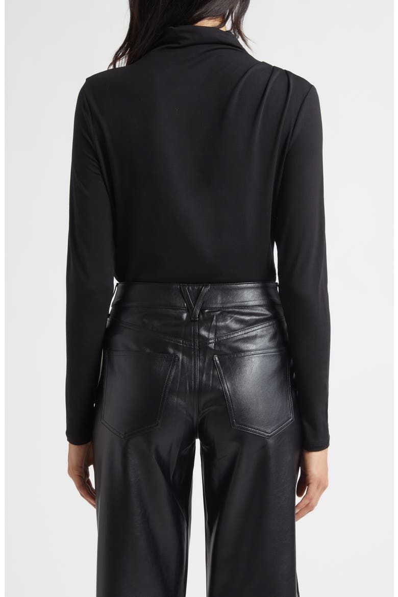 Mylie Mock Neck Top, Alternate, color, BLACK