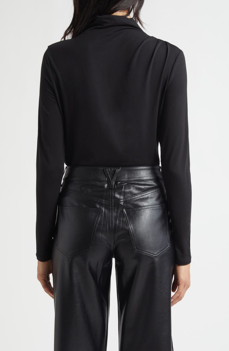 Veronica Beard Mylie Mock Neck Top, Alternate, color, Black