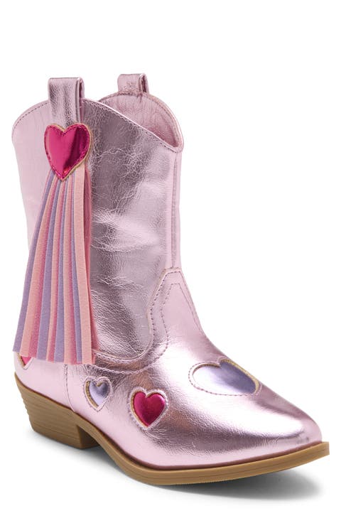 Kids' Cara Heart Faux Leather Western Boot