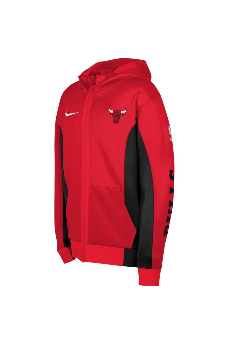 Youth Nike Red Chicago Bulls Showtime Performance Full-Zip Hoodie, Alternate, color, Red