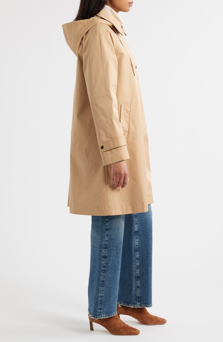 Bernardo Long Rain Coat, Alternate, color, Khaki