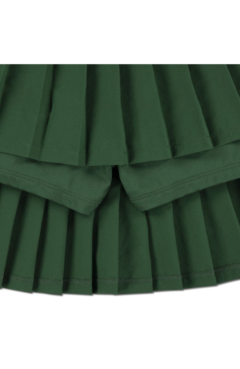 Lacoste Kids' Pleated Logo Sport Pleated Skirt, Alternate, color, Vert