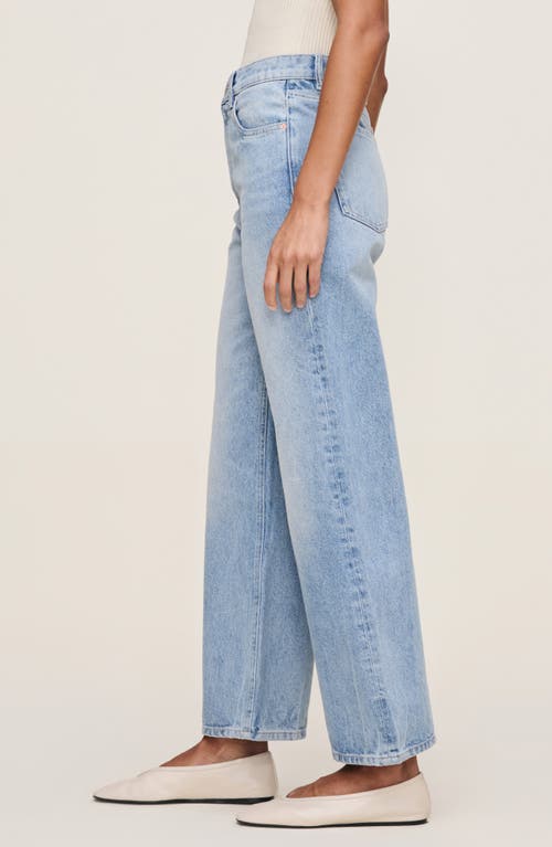 Dl1961 Karmine Rigid High Rise Straight Leg Jeans In Vintage Light In Blue