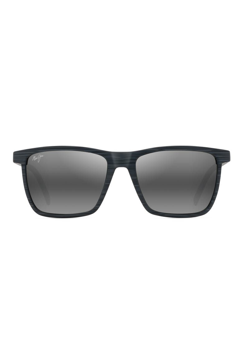 One Way Gradient PolarizedPlus2® Square Sunglasses, Main, color, GREY STRIPE