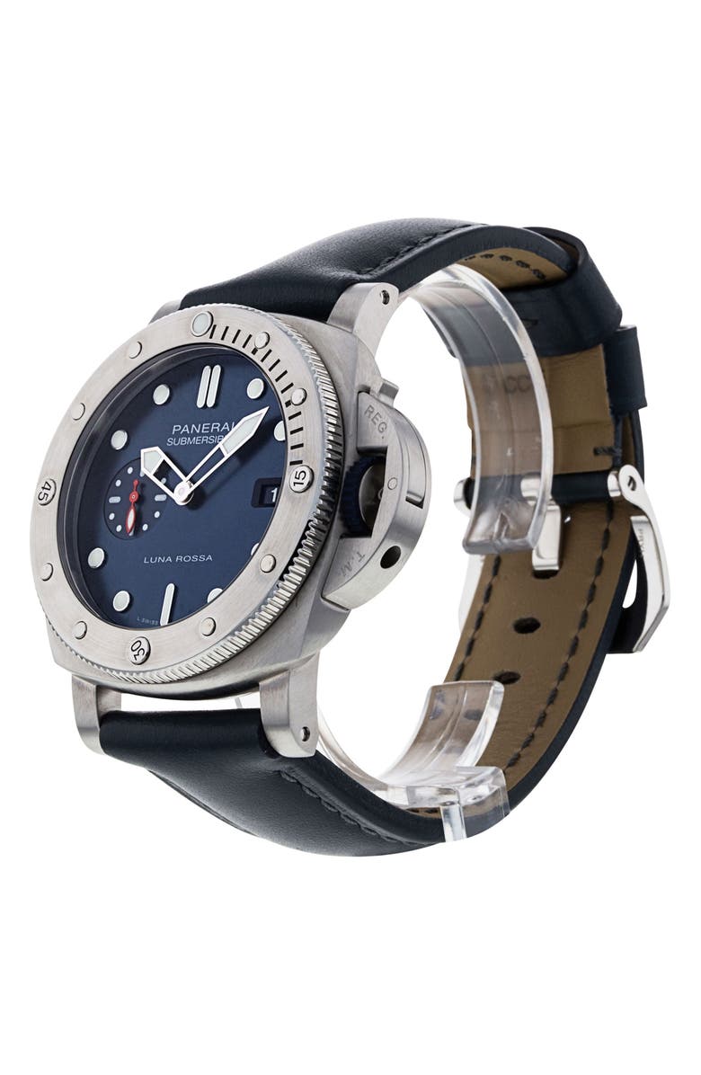 Watchfinder & Co. Panerai Preowned 2023 Submersible QuarantaQuattro PAM01391 Leather Strap Watch, 44mm, Alternate, color,