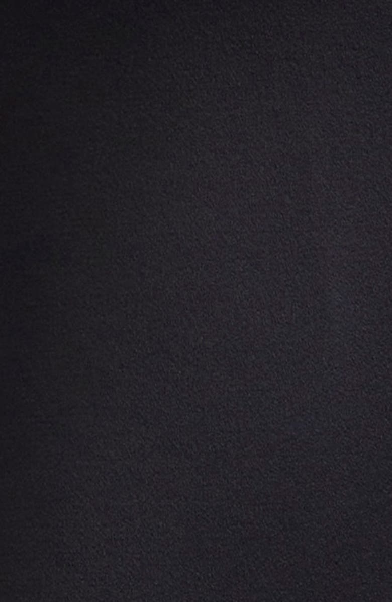 Stella McCartney Off the Shoulder Long Sleeve Satin Minidress, Alternate, color, Black