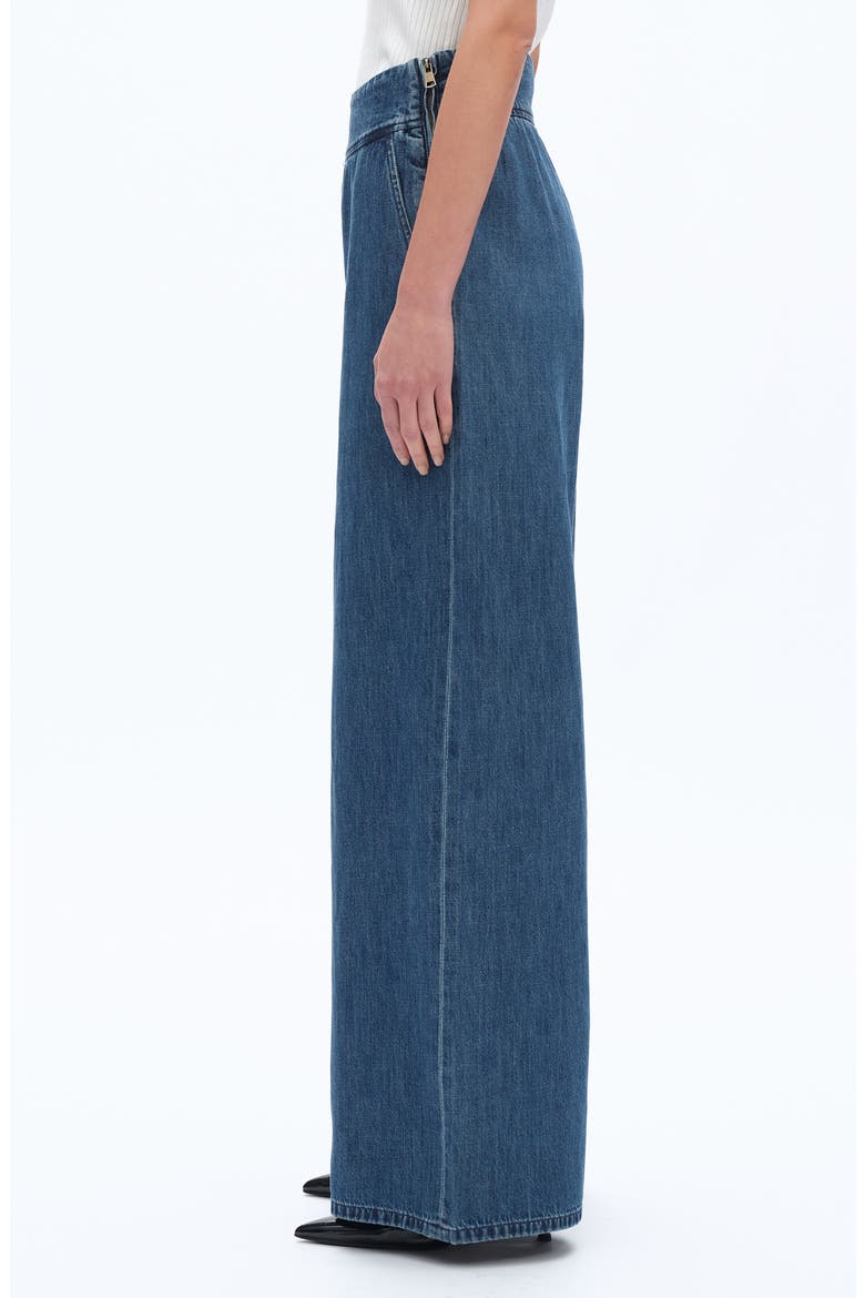 Ultra High Waist Wide Leg Trouser Jeans, Alternate, color, DARK BLUE
