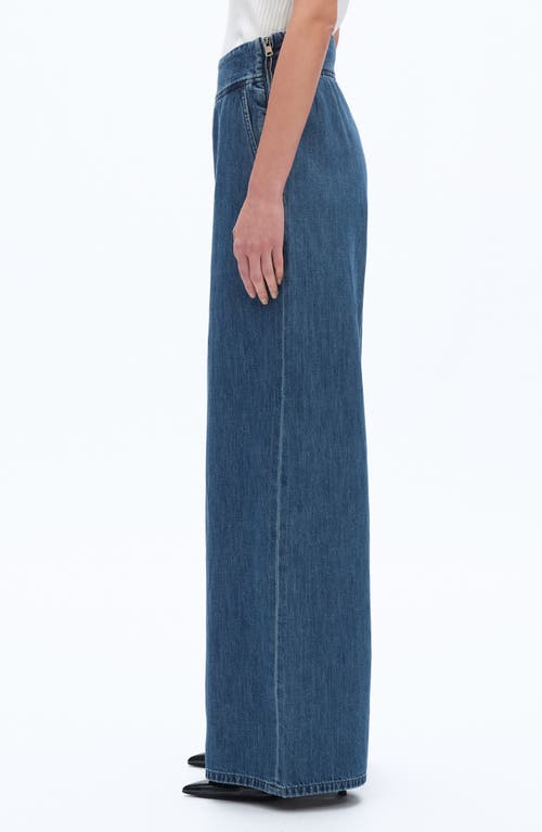 Bayeas Ultra High Waist Wide Leg Trouser Jeans In Blue