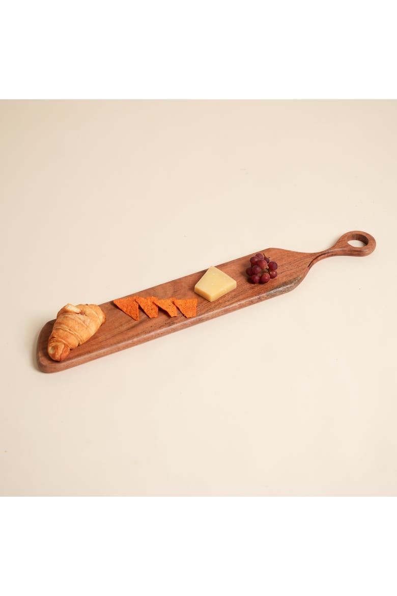 Long Handle Acacia Wood Cutting Board Chopping Board, Alternate, color, Natural Wood