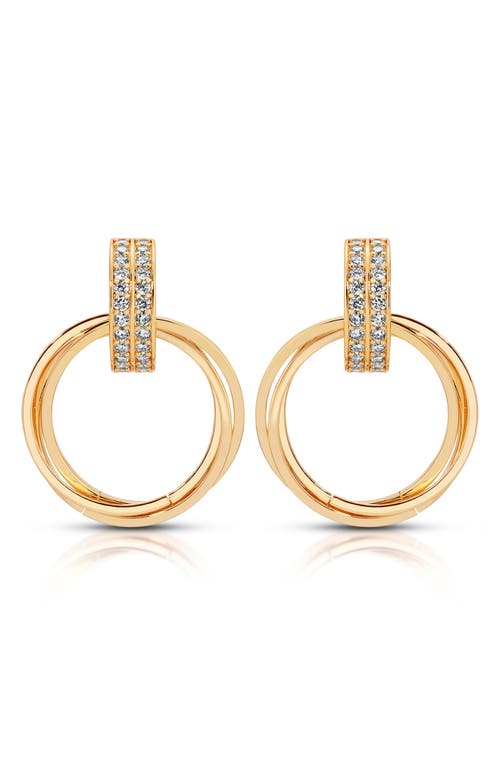 Ettika Knot Pavé Drop Earrings In Blue
