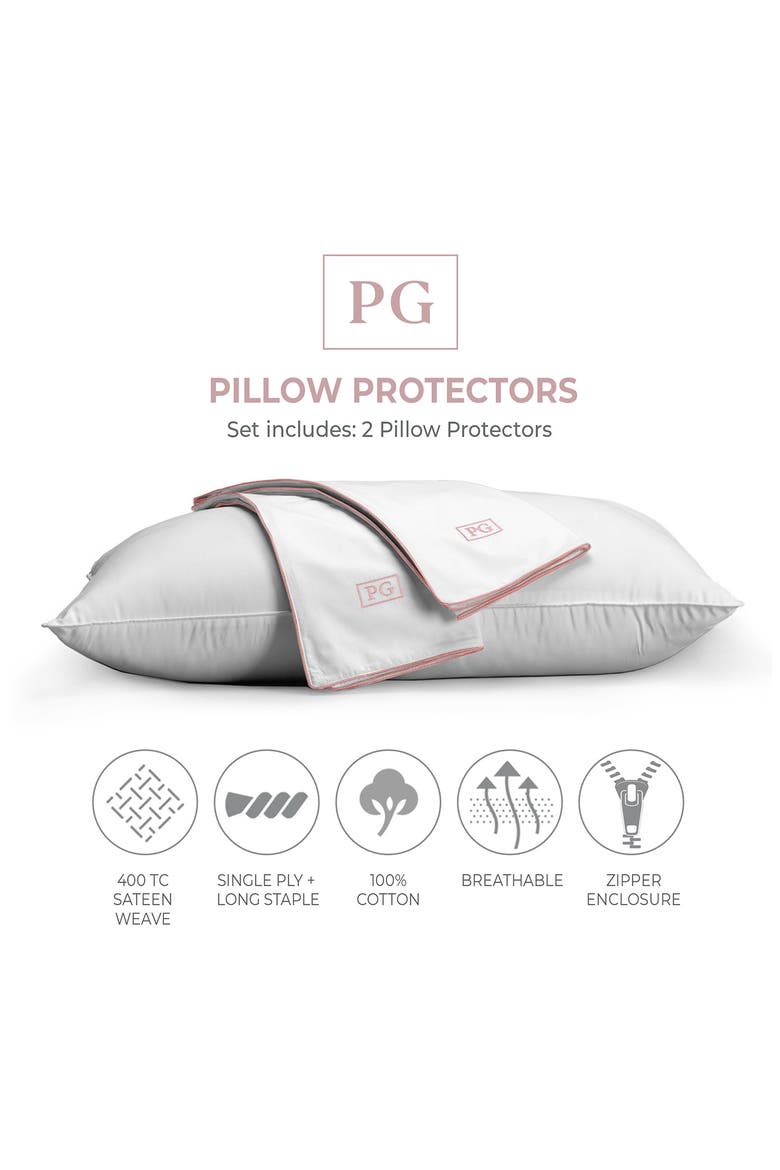 Set of 2 Cotton Cool Pillow Covers, Alternate, color, WHITE