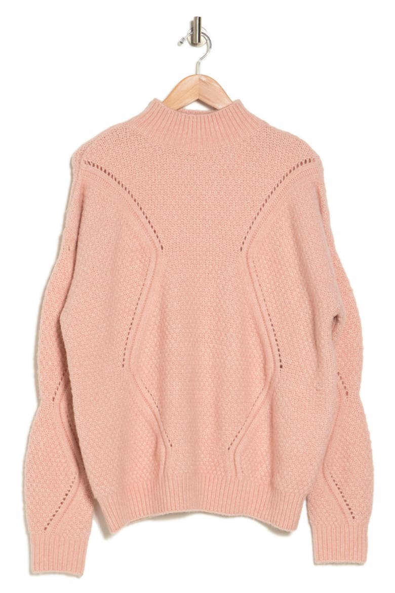 Textured Oversize Sweater, Alternate, color, BLUSH
