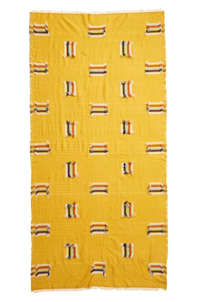 Madewell Rainbow Fringe Stripe Scarf, Alternate, color, 