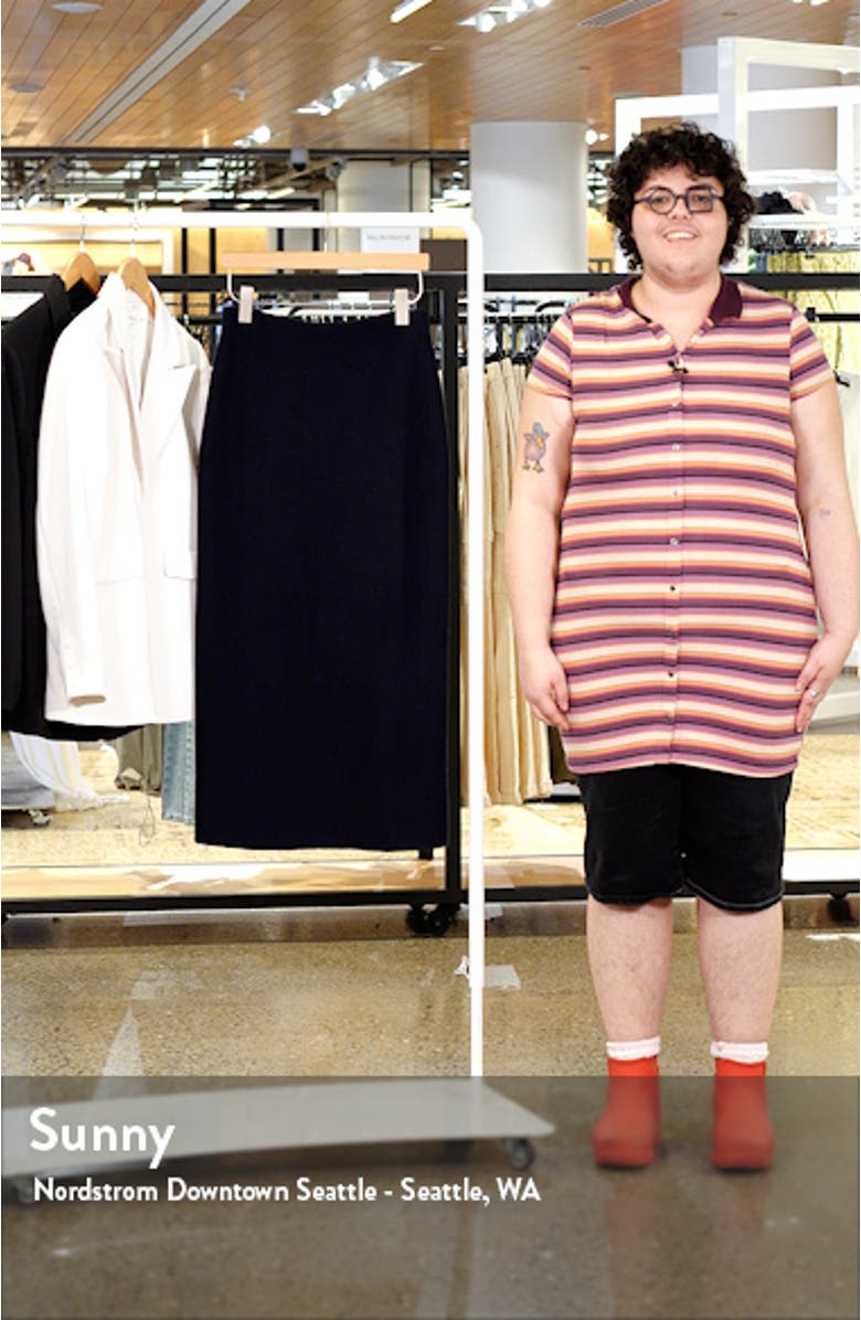 Column Double Faced Wool Maxi Skirt, sales video thumbnail