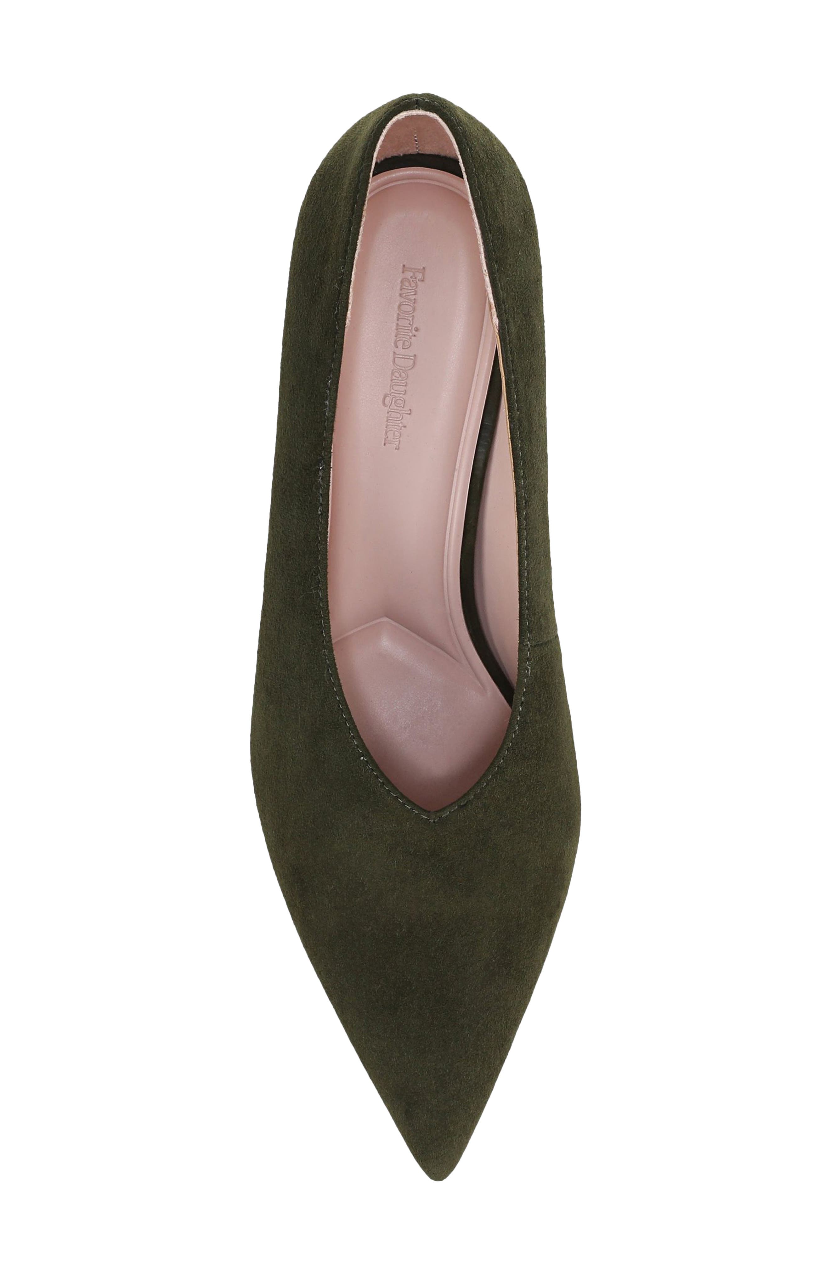 Favorite Daughter Kenna Pointed Toe Pump, Alternate, color, Moss Green Silky Luxesuede