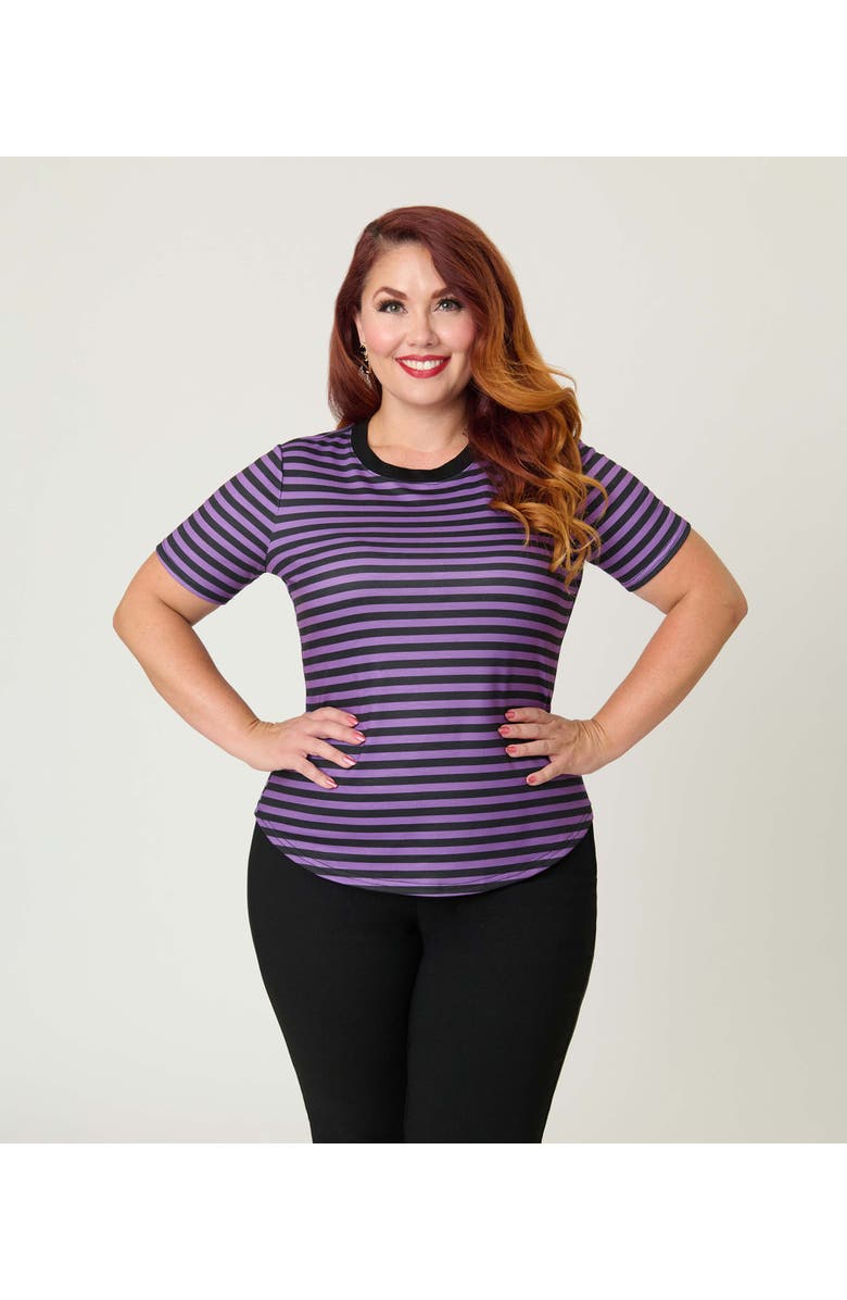 Unique Vintage Plus Size Back To Basics Top, Alternate, color, Purple