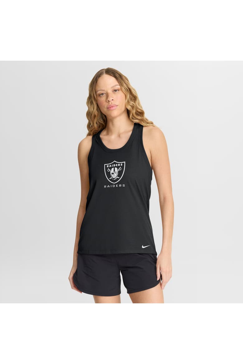 Women's Nike  Black Las Vegas Raiders Hurry Up Tri-Blend Dri-FIT Tank Top, Main, color, Black