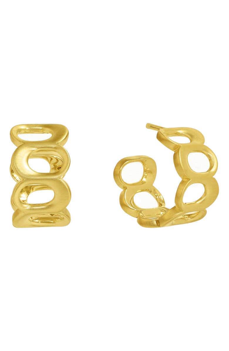 Dean Davidson Crosby Link Huggie Hoop Earrings, Main, color, Yellow Gold