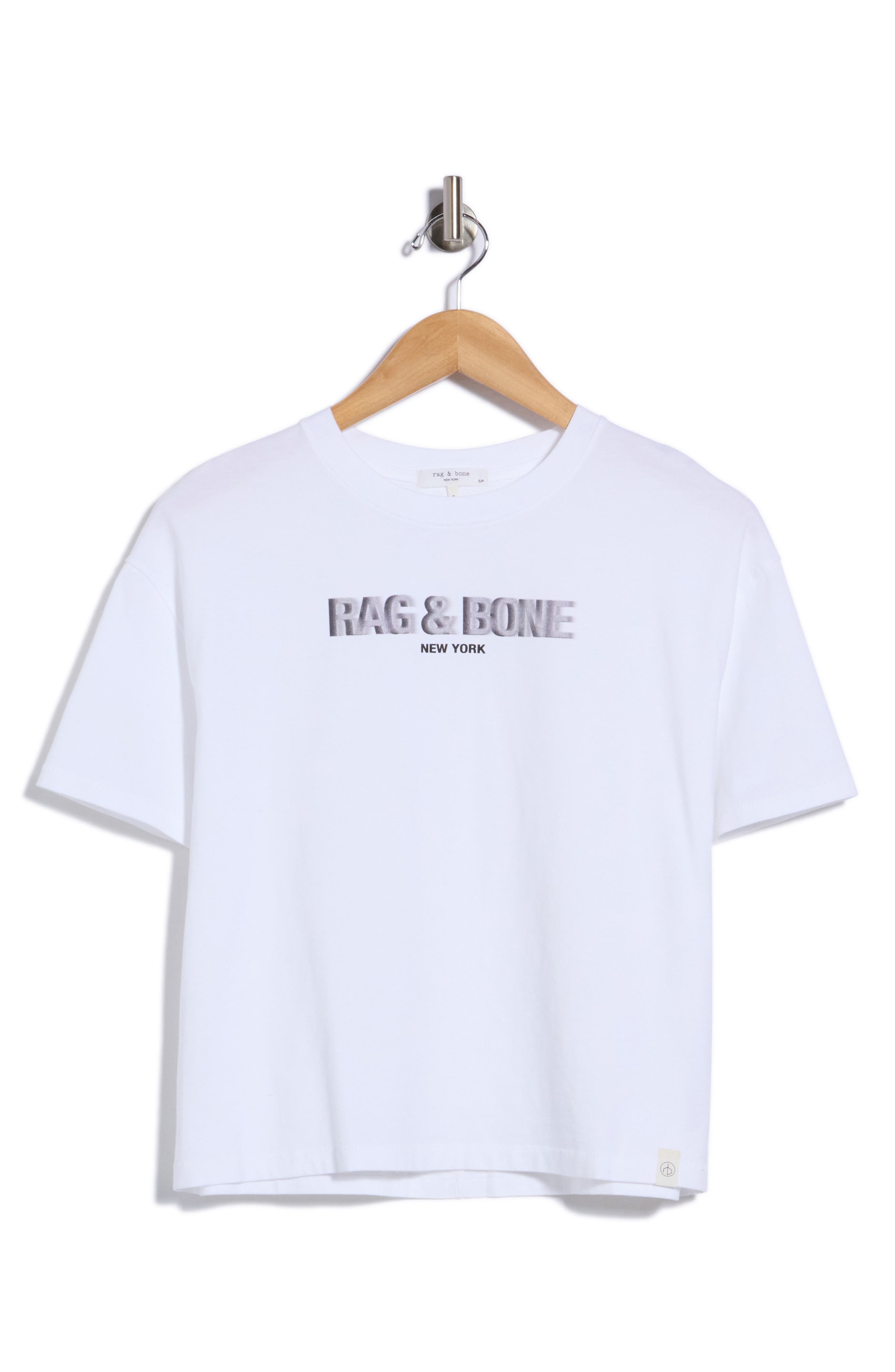 rag & bone Logo Cotton Boyfriend Tee (Women) | Nordstromrack