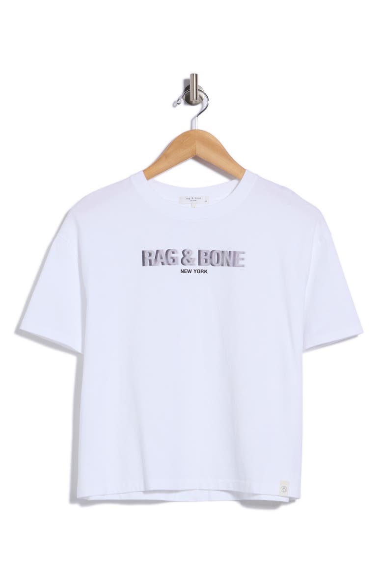 Logo Cotton Boyfriend Tee, Alternate, color, WHITE