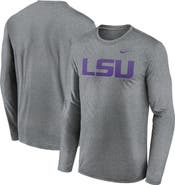 Nike Men's Nike Heather Gray LSU Tigers Primetime Primary Legend Long Sleeve T-Shirt