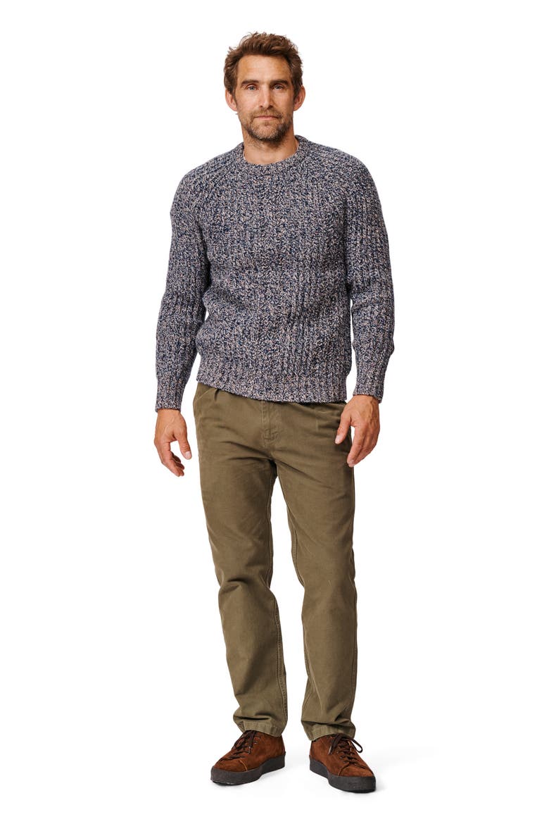 Gunby Rib Crew Neck Sweater, Alternate, color, Blue Twist