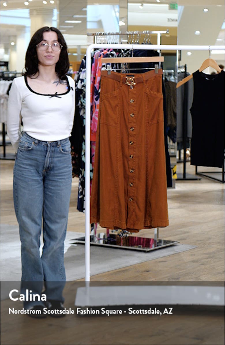 The Lila Linen Blend A-Line Skirt, sales video thumbnail