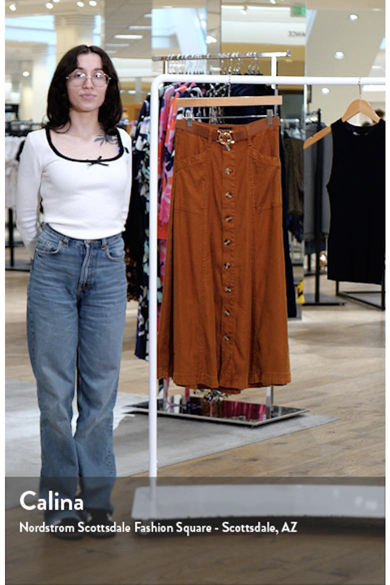 The Lila Linen Blend A-Line Skirt video