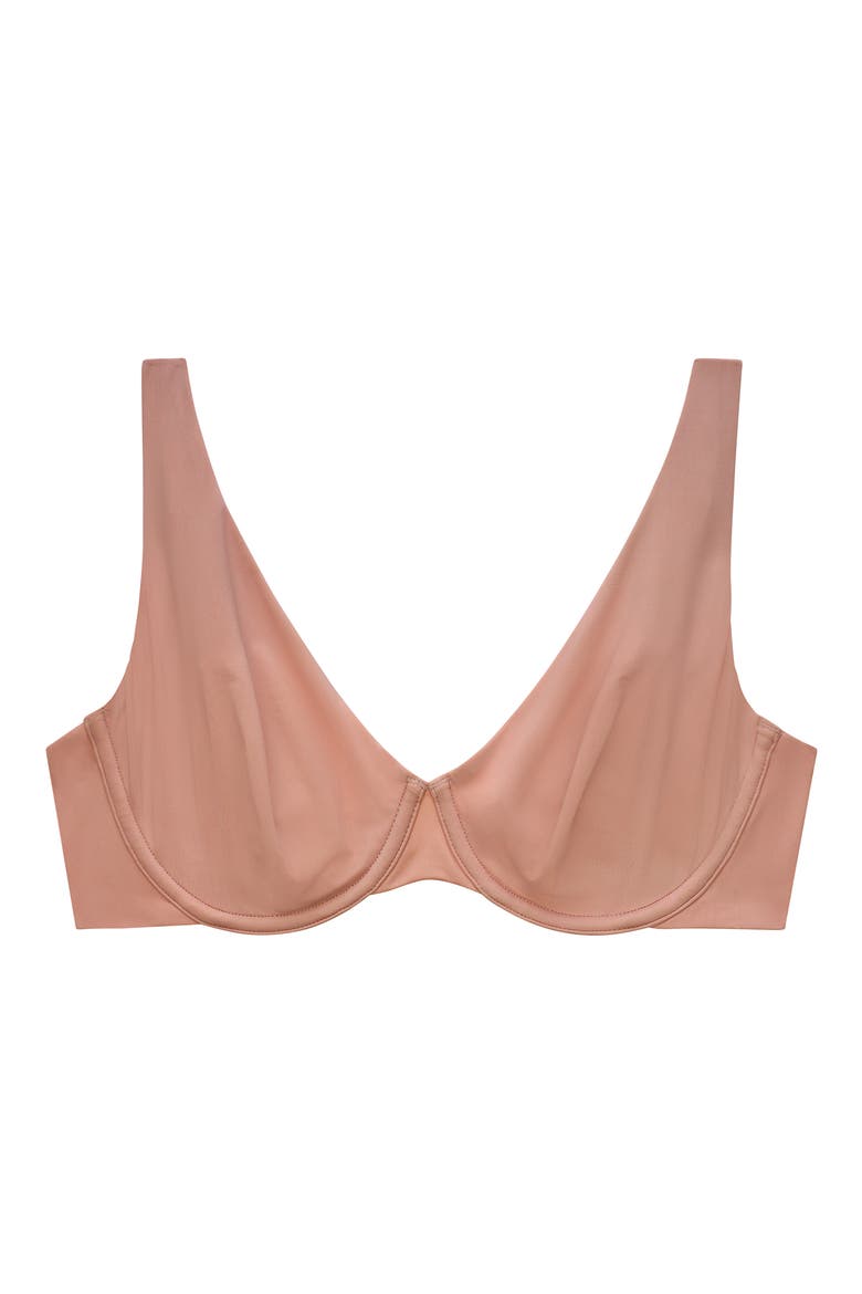 24/7® Classic Second Skin Unlined Underwire Bra, Alternate, color, MOCHA