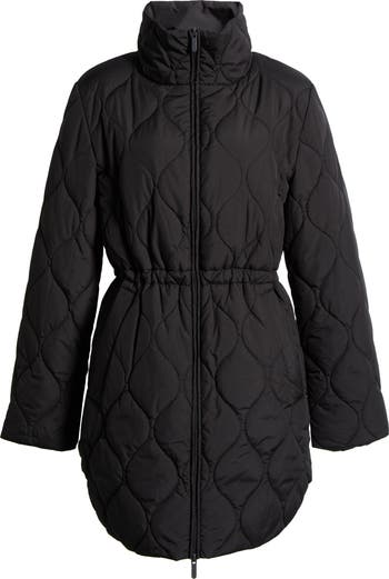 Zella Skyline Longline Quilted Jacket | Nordstrom