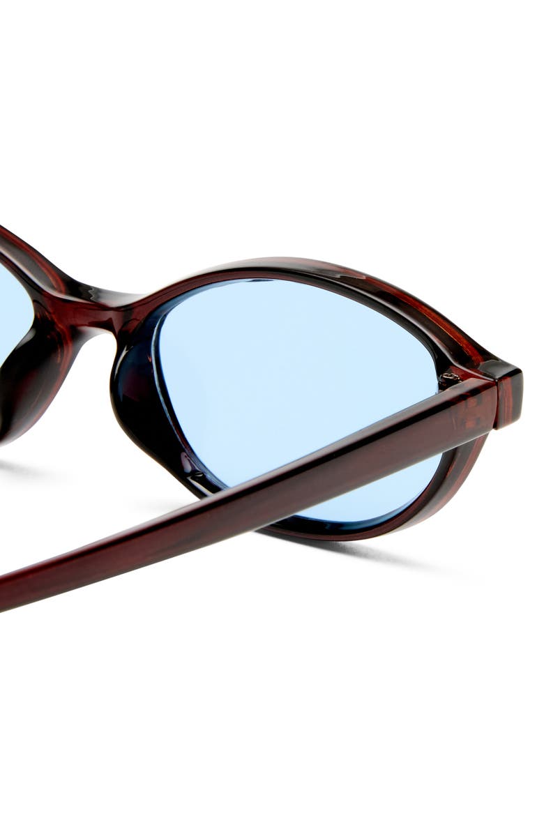 AIRE Earthshine 54mm Oval Sunglasses, Alternate, color, Chestnut / Sky Blue Tint