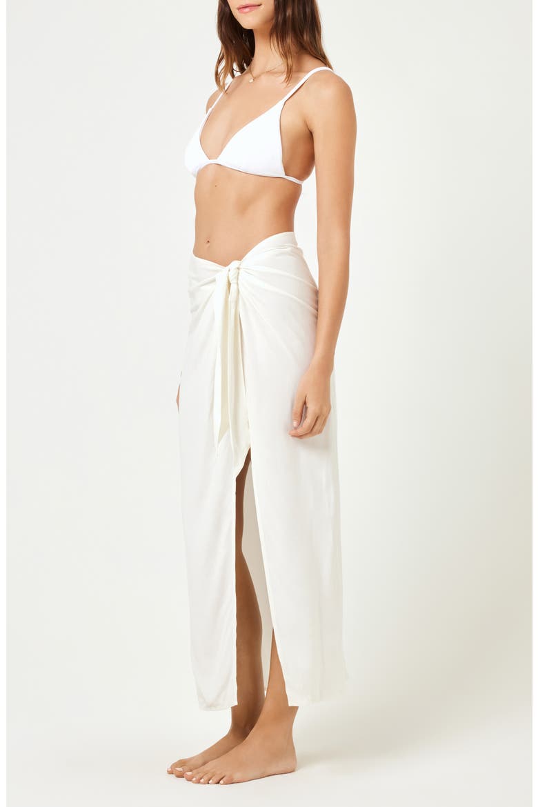 Portela Cover-Up Sarong, Alternate, color, CREAM