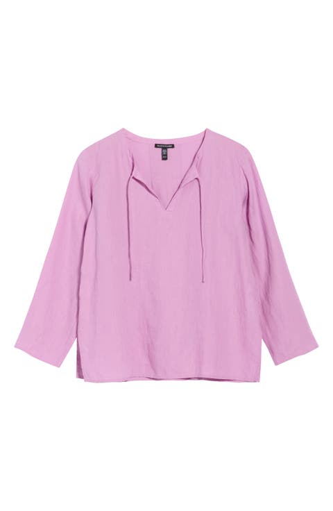 Princess Sleeve Linen Top