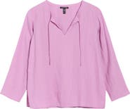 Eileen Fisher Princess Sleeve Linen Top