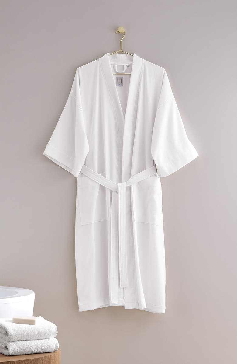 H BY FRETTE Cotton Piqué Robe, Alternate, color, 
