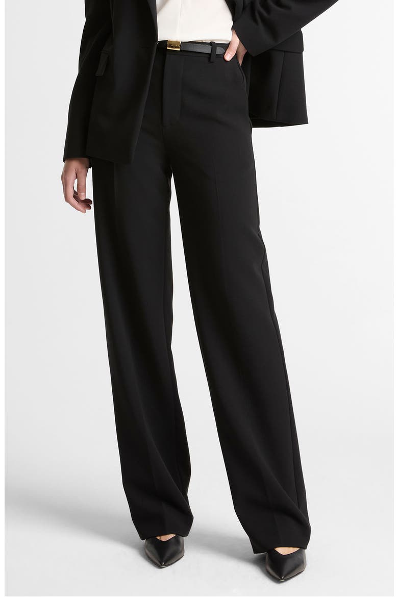 Elsa High Rise Straight Leg Trousers, Main, color, BLACK