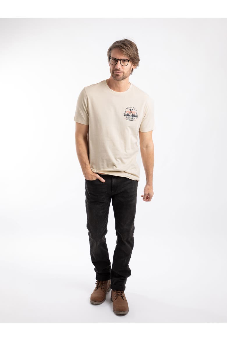 Dog Trails Back Print Graphic T-Shirt, Alternate, color, Egg Shell