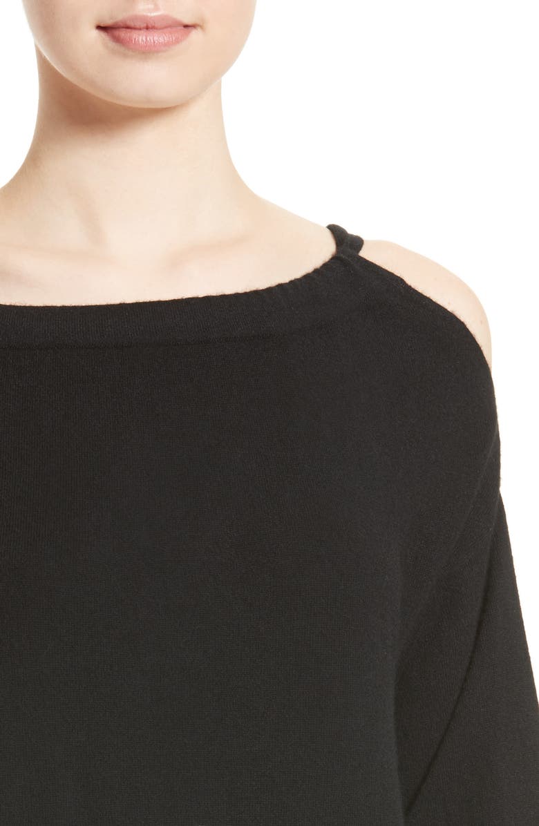 Vince Convertible Cold Shoulder Cashmere Sweater, Alternate, color, 