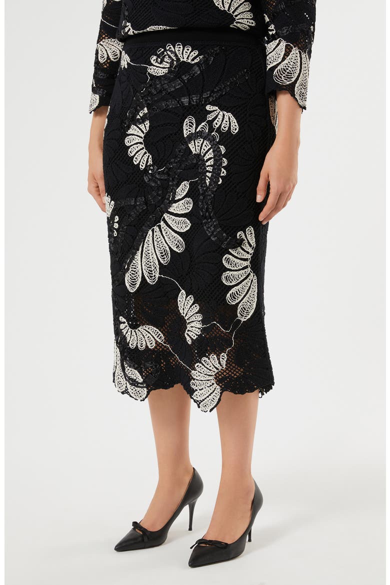 Campale Knit Midi Skirt, Main, color, IVORY/BLACK