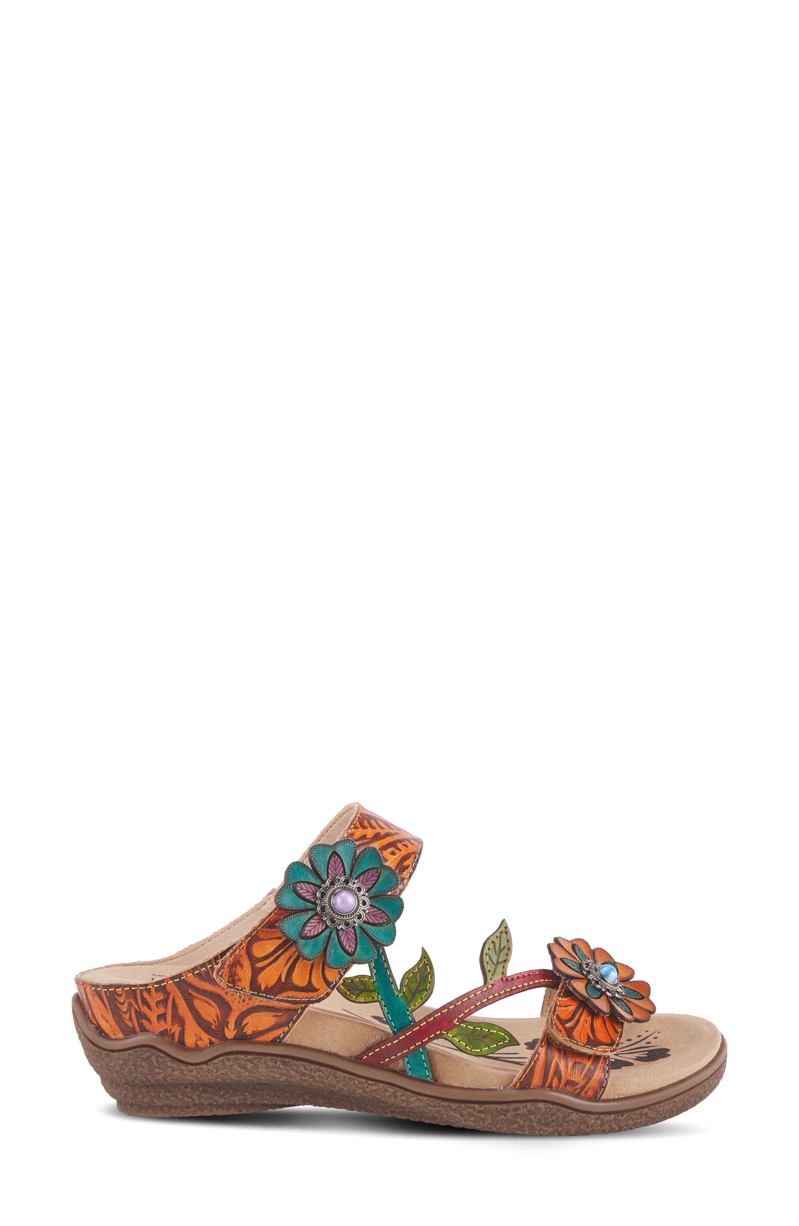 L'Artiste by Spring Step Aymee Wedge Slide Sandal, Alternate, color, Mango Multi