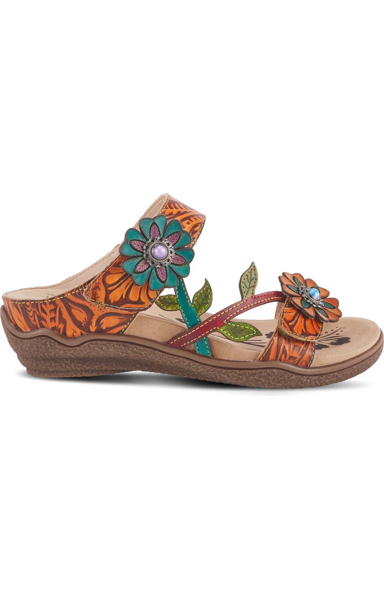L'Artiste by Spring Step Aymee Wedge Slide Sandal, Alternate, color, Mango Multi