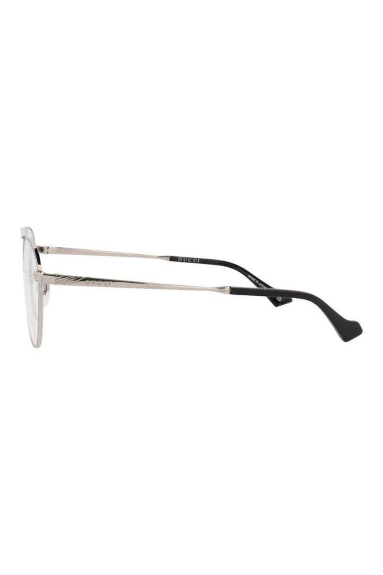 53mm Round Optical Glasses, Alternate, color, SILVER TRANSPARENT