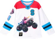 Monster Jam Athletic Long Sleeve Hockey Jersey Shirt