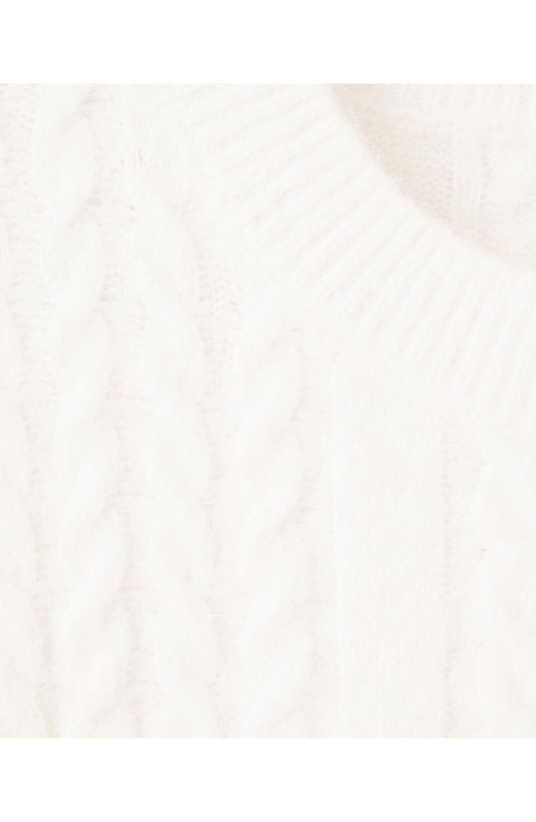 MANGO Cable Stitch Crewneck Sweater, Alternate, color, Ecru