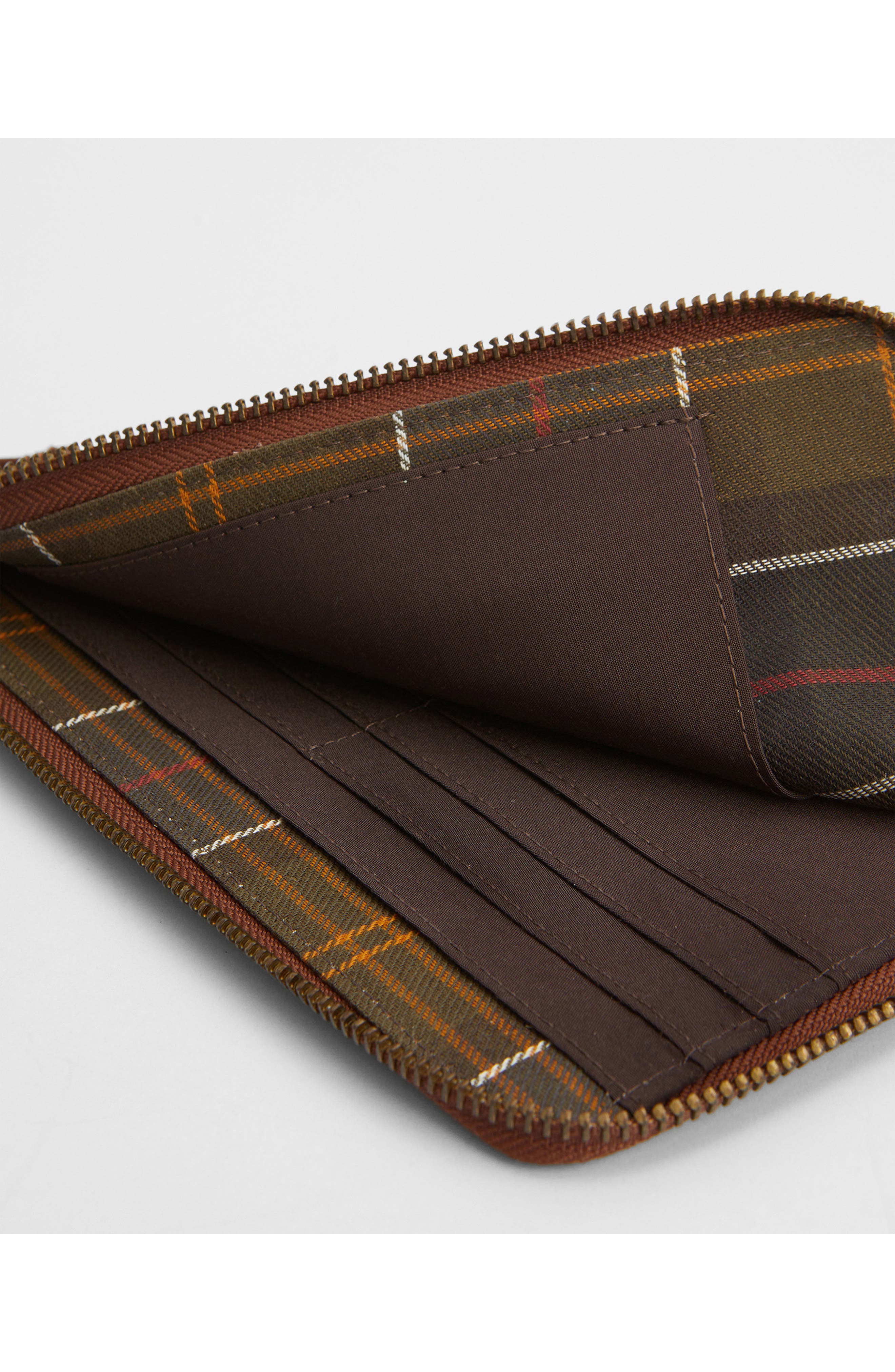 Barbour Laire Leather Wristlet, Alternate, color, Brown