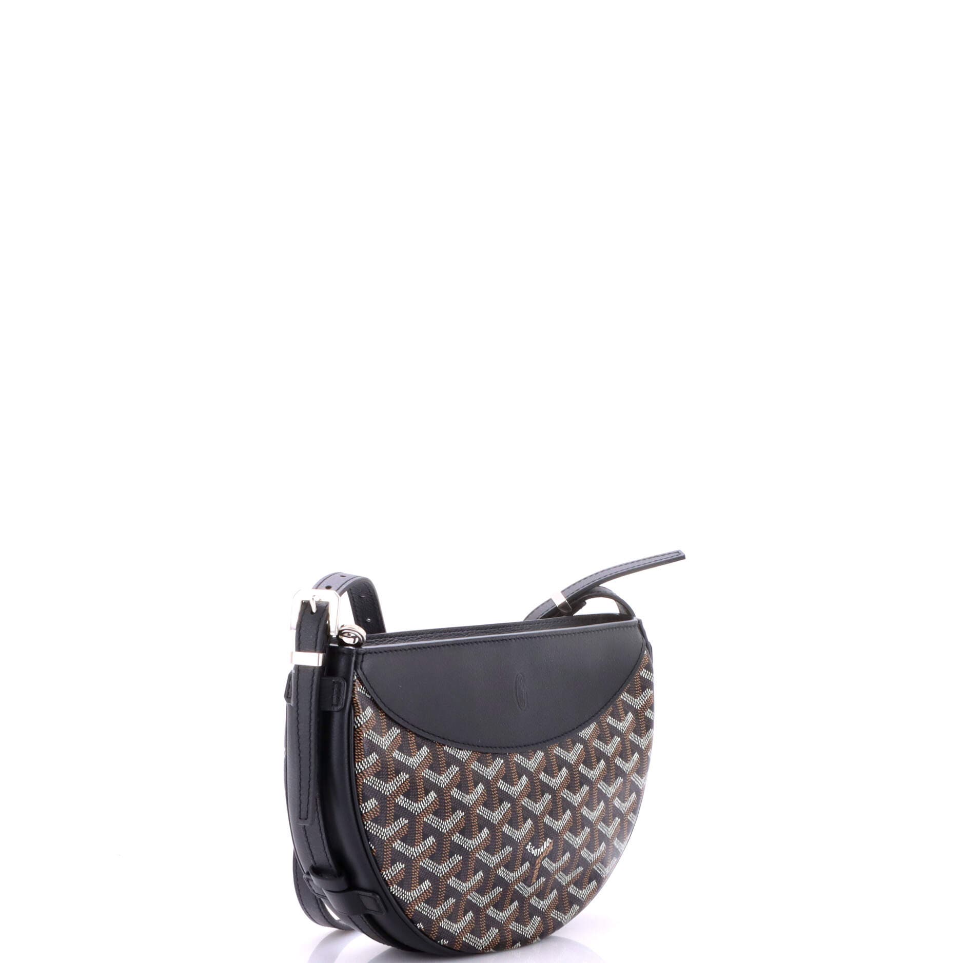 Pre-Owned Goyard Hirondelle Shoulder Bag Coated Canvas and Leather, Alternate, color, Black
